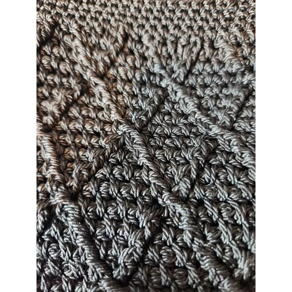 Chateau black crocheted crossbody purse bag